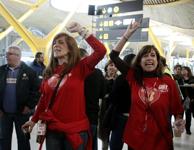 Primera semana de paro en Iberia provocó la cancelación de 1.220 vuelos