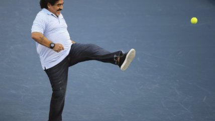 Maradona y Del Potro se juntaron en el ATP de Dubai