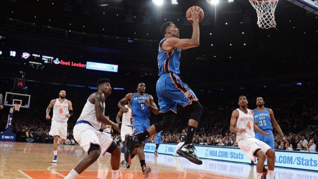 Ausencia de Anthony le pesó a los Knicks en derrota ante los Thunder