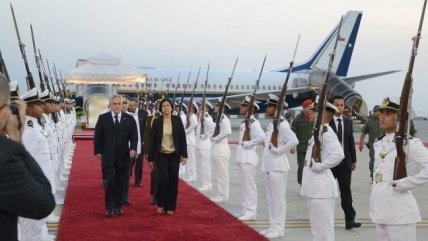   La llegada del Presidente Piñera a Caracas 