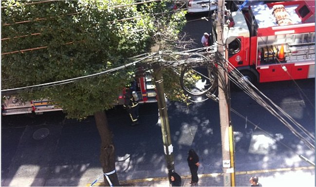 Bomberos acudió a fuga de gas en Providencia