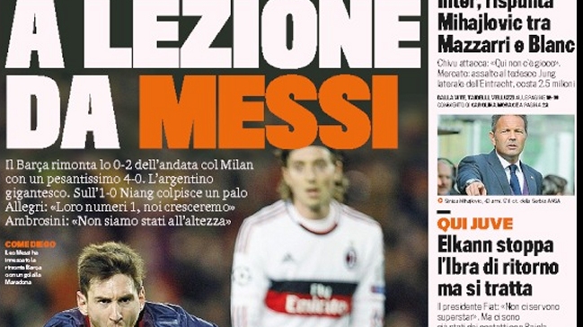 Prensa italiana se rindió ante los 