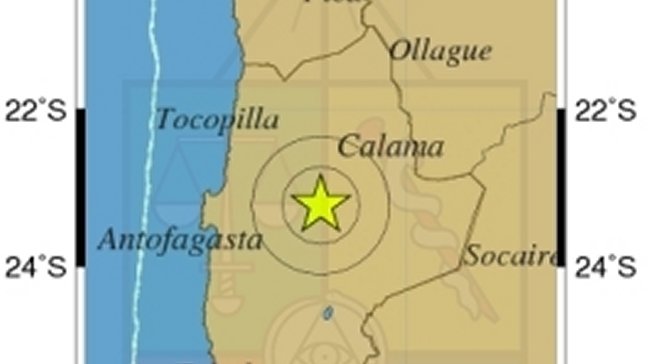 Sismo se registró en la Región de Antofagasta