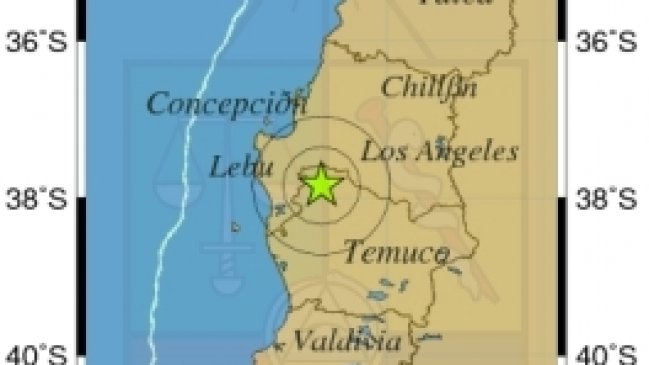 Sismo de menor intensidad remeció a las regiones del Biobío y La Araucanía