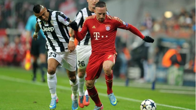 Ribery evitó disculparse con Arturo Vidal tras agresión en duelo entre Bayern Munich y Juventus