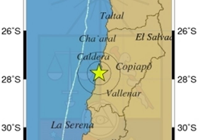 Sismo de 4,5 grados Richter remeció a Atacama