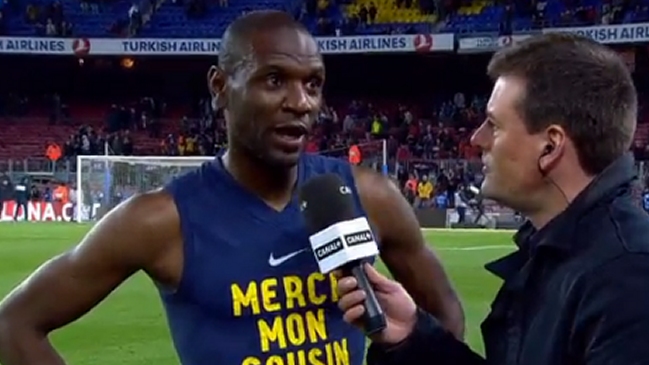 Eric Abidal agradeció a su primo en su vuelta a las canchas