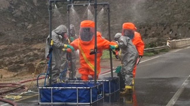 Ruta 5 habilitada en una calzada al norte de La Serena por derrame de ácido