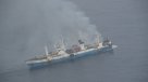 El incendio de un buque chino en la Antártica