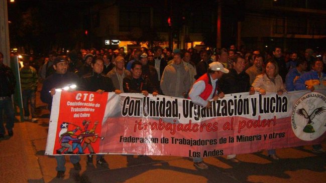 Subcontratistas de Codelco marcharon en Calama  