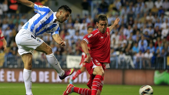 Tres chilenos vieron acción en deslucido encuentro entre Málaga y Sevilla