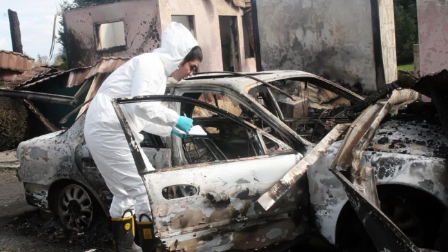 PDI investiga ataque incendiario a maquinaria en La Araucanía