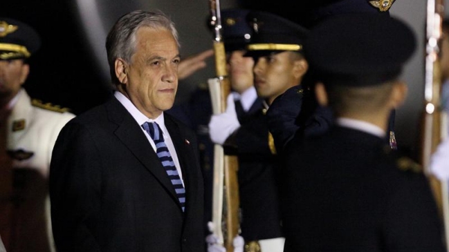 Piñera arribó a Cali para participar en cumbre de la Alianza Pacífico