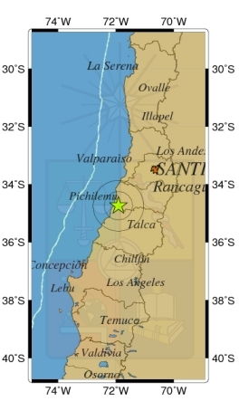Sismo de menor intensidad afectó a la Región del Maule