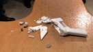 Un policía resultó herido al estallar una pistola en 3D