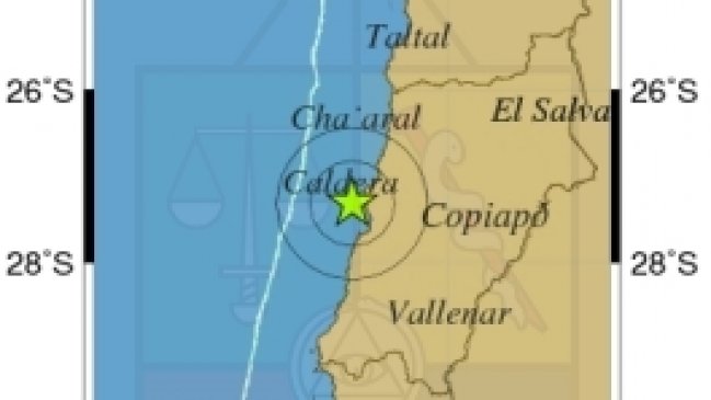 Sismo leve afectó a la Región de Atacama