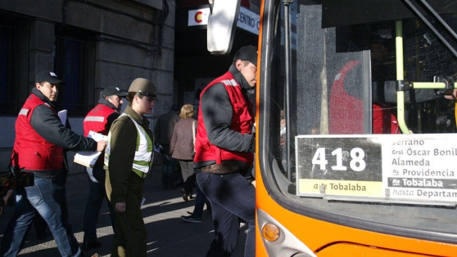 Recorridos del Transantiago inician plan 