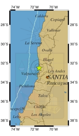 Sismo de menor intensidad afectó a la Región de Valparaíso