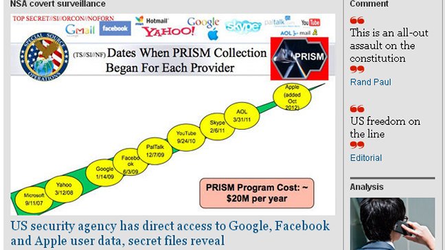 Las gigantes cibernéticas de EE.UU. niegan haber colaborado con el espionaje