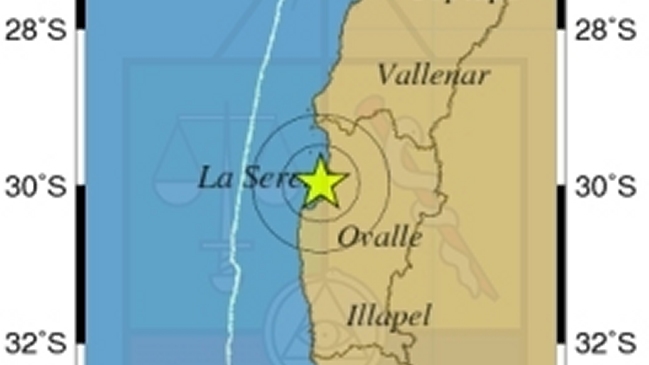 Sismo se registró en la Región de Coquimbo