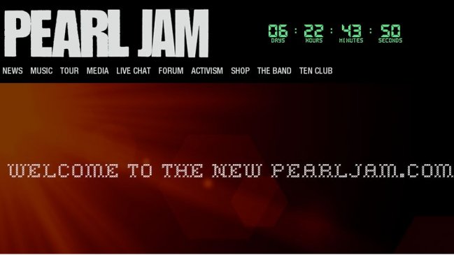 Pearl Jam inició cuenta regresiva en su sitio web