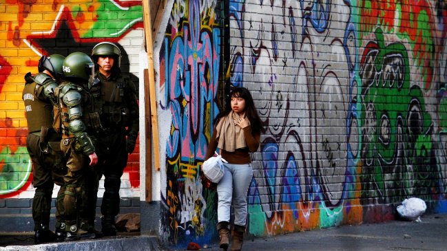 Carabineros desalojó la Facultad de Artes de la UCSH