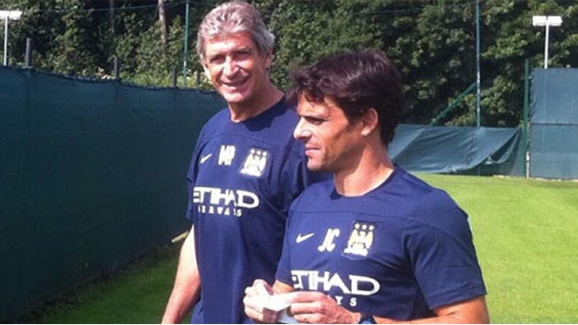 Pellegrini dirigió su primera práctica de pretemporada con Manchester City