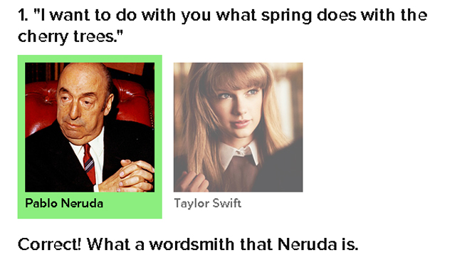 Pablo Neruda vs. Taylor Swift: Sitio compara los versos de ambos