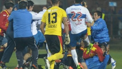 La batalla campal entre jugadores de U. Española y la UC