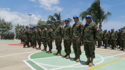   Cambia mando de tropas chilenas en Haití 