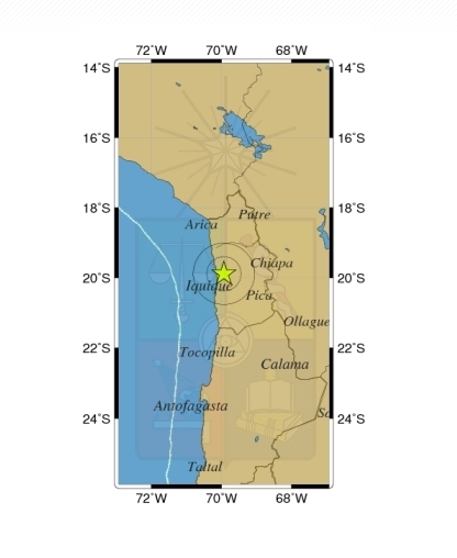 Sismo afectó a regiones de Arica y Tarapacá