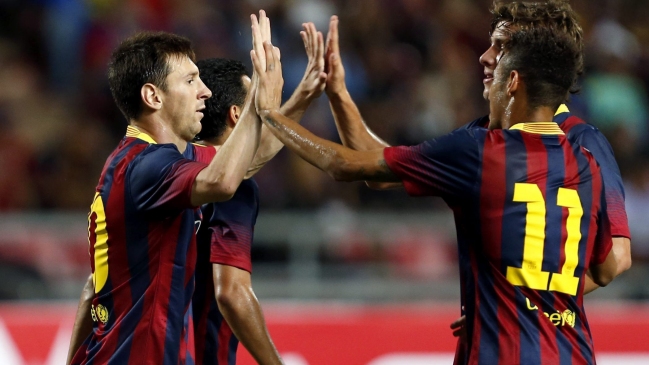 Neymar y Alexis Sánchez anotaron en otro festín goleador de Barcelona