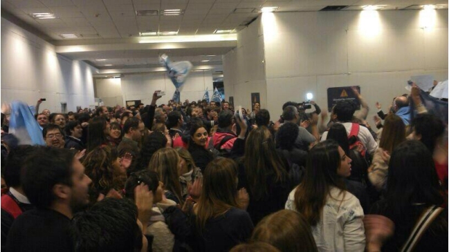 Trabajadores de LAN protagonizaron protesta en Aeroparque