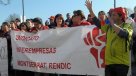 Protesta de los trabajadores de supermercados Montserrat en Plaza Italia