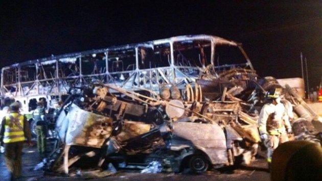 La fatal colisión entre un camión y un bus en la Ruta 5 Sur