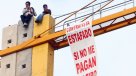 Trabajadores en grúa de Concepción cumplieron 24 horas en huelga de hambre