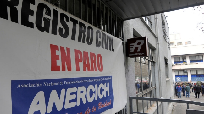 Paro del Registro Civil: Funcionarios atenderán con turnos éticos