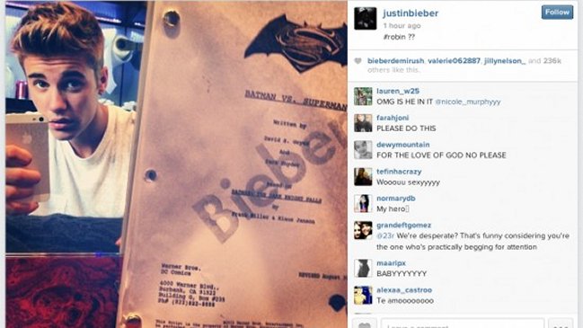 ¿Justin Bieber será Robin en 