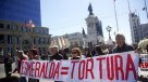 Agrupaciones de Derechos Humanos protestaron en zarpe de la Esmeralda