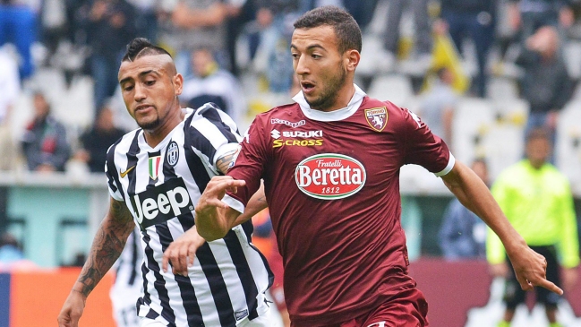 Arturo Vidal celebró en cancha triunfo de Juventus en el clásico ante Torino