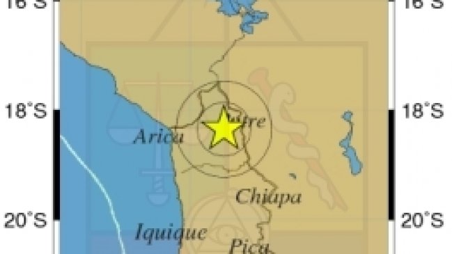Sismo de 4,9 Richter afectó a la Región de Arica y Parinacota