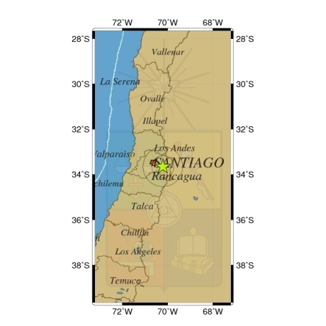 Leve sismo afectó a la Región Metropolitana
