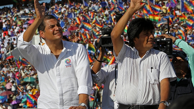 Evo Morales agradeció respaldo de Correa a una salida al Pacífico para Bolivia