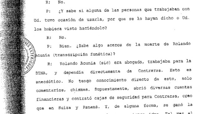 Michael Townley confirmó que Manuel Contreras le pidió envenenar a Odlanier Mena
