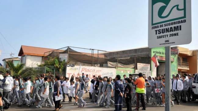Masivo simulacro de tsunami en la zona sur de Chile