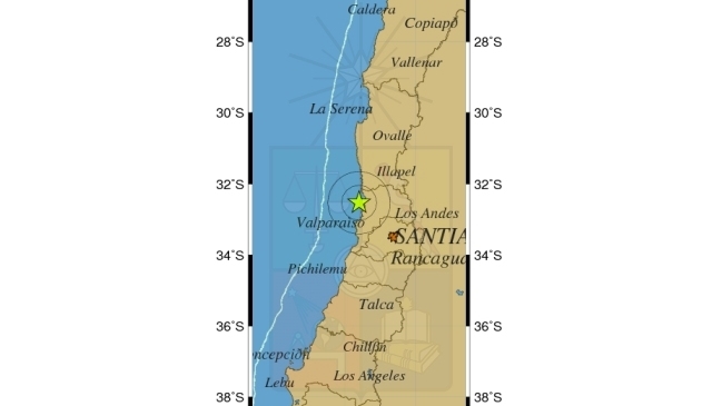 Sismo de menor intensidad se sintió en regiones de Valparaíso y O'Higgins