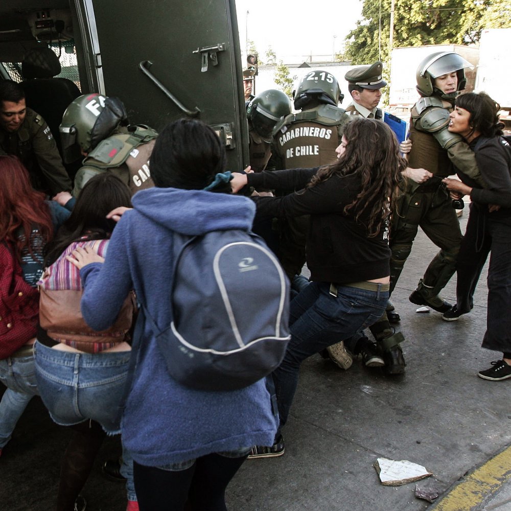Manifestantes se tomaron calle por crimen de dirigente sindical