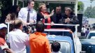 Michelle Bachelet recorrió las calles de Concepción a bordo del \