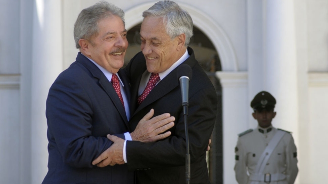 Presidente Piñera elogió la figura del ex mandatario brasileño Lula da Silva