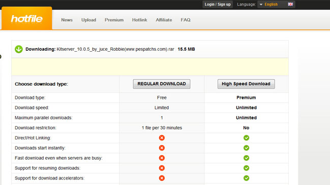 Hollywood gana la batalla al servidor de descargas Hotfile